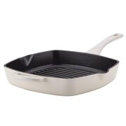 AYESHA CURRY Ayesha Curry 47435 Cast Iron Square Grill Pan with Pour Spouts; 10 in. - French Vanilla 47435